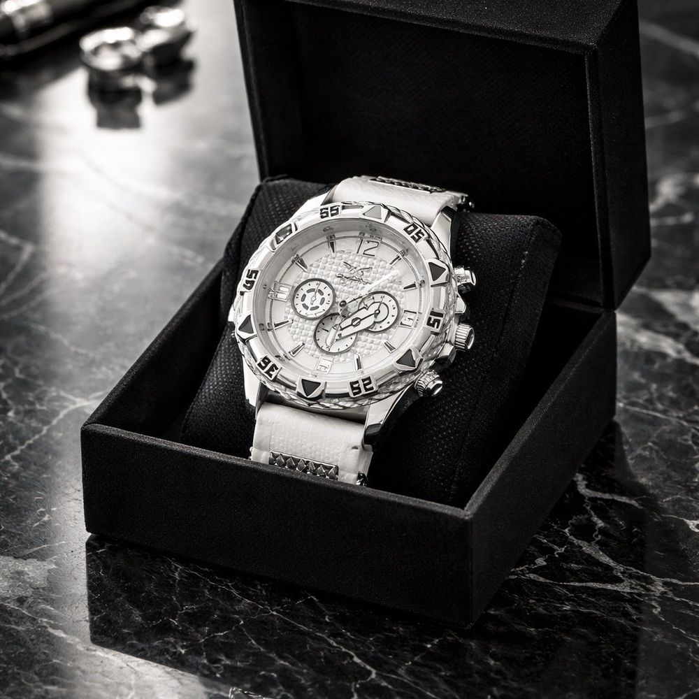 Silver Chronograph Watch